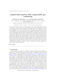 Liquid-solid impacts with compressible gas cushioning