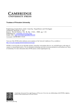 Explaining Cooperation under Anarchy: Hypotheses and