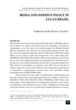 media and foreign policy in lula`s brazil