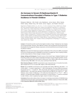 An Increase in Serum 25-Hydroxyvitamin D Concentrations