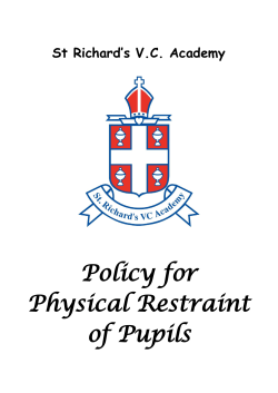 Policy for Physical Restraint of Pupils