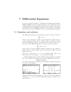 7 Differential Equations