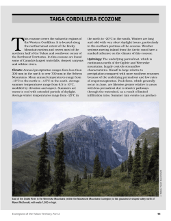 Taiga Cordillera Ecozone - Energy, Mines and Resources