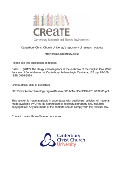 Canterbury Christ Church University`s repository of