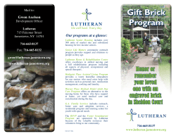 Gift Brick Program - Lutheran Jamestown Home