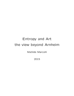 Entropy and Art the view beyond Arnheim