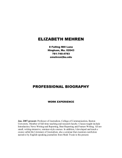 elizabeth mehren - Boston University