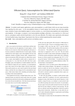 Efficient Query Autocompletion for Abbreviated Queries