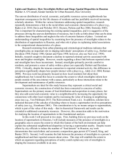 How Streetlights Reflect and Shape Spatial Disparities in Houston