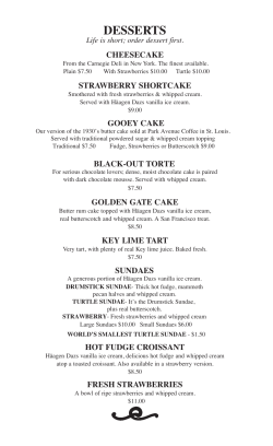 desserts - Elsa`s on the Park