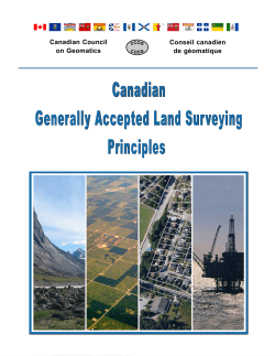Canadian Generally Accepted Land Surveying Principles
