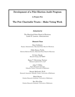 Development of a Pilot Election Audit Program