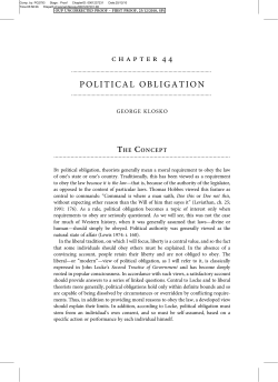 political obligation - Politics | University of Virginia