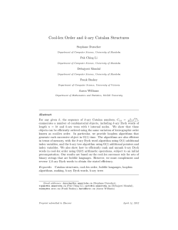 Cool-lex Order and k-ary Catalan Structures