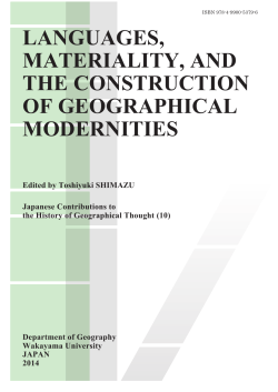 languages, materiality, and the construction of geographical