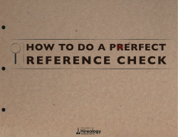 REFERENCE CHECK