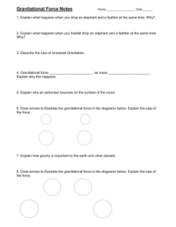 Gravitational Force Notes