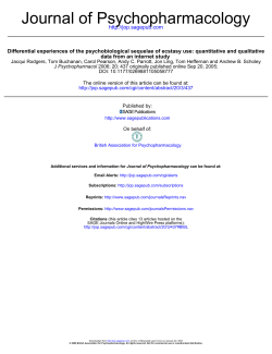 Journal of Psychopharmacology