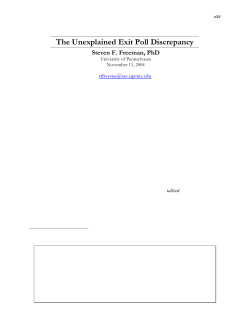 The Unexplained Exit Poll Discrepancy