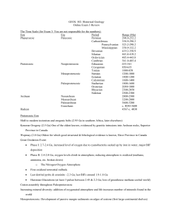 GEOL 102: Historical Geology