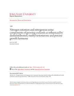 Nitrogen retention and nitrogenous urine components of growing