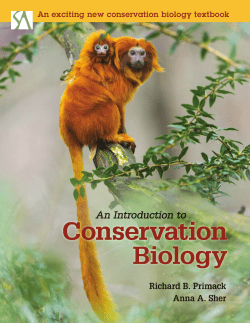 An exciting new conservation biology textbook
