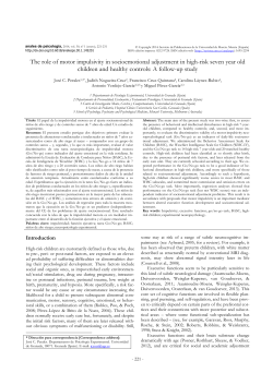 El papel de la impulsividad motora en el ajuste socioemocional de