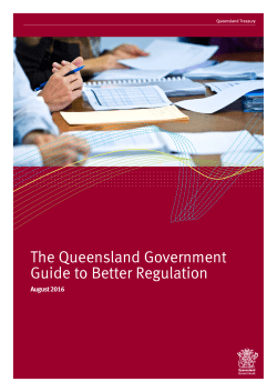 Queensland Government Guide to Better Regulation