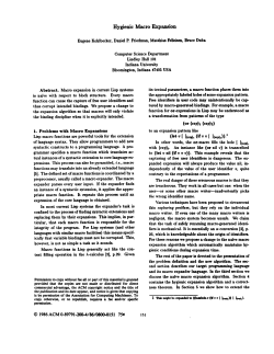 Hygienic Macro Expansion