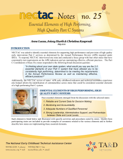 Essential elements of high performing, high