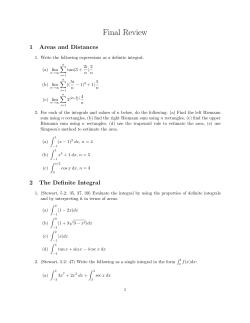 Final Review - Dartmouth Math Home