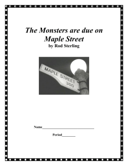 The Monsters Are Due on Maple Street