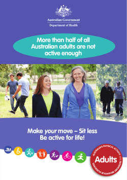 Australia`s Physical Activity and Sedentary Behaviour Guidelines