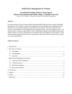 Solid Waste Management - Vietnam