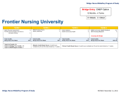 Program of Study - Bridge Nurse-Midwifery