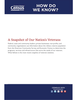 A Snapshot of Our Nation`s Veterans