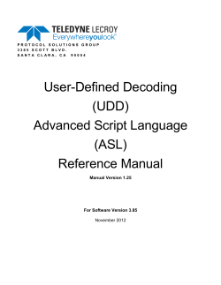 User-Defined Decoding