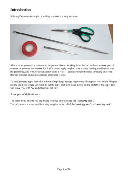 Dyneema splicing manual