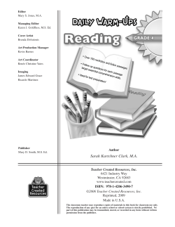 Teacher Created Resources, Inc.