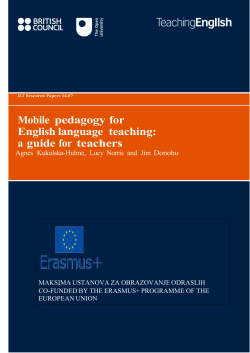 Mobile pedagogy for English language teaching: a guide