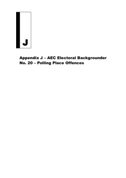 Appendix J &ndash; AEC Electoral Backgrounder No. 20 &ndash; Polling Place