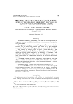 173 effects of diluted natural water and altered ionic environments