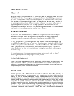 Ethical Review Committee Who are we? We are comprised of a core