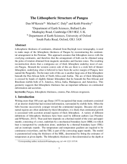 The Lithospheric Structure of Pangea