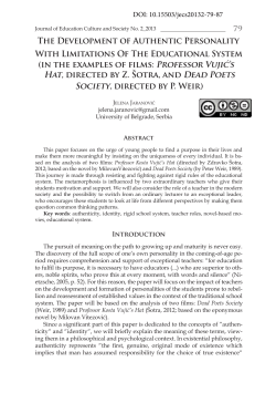 The Development of Authentic Personality With Limitations