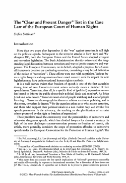 Law of the European Court of Human Rights