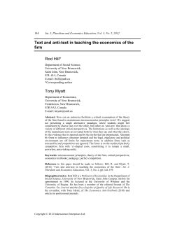 Text and anti-text in teaching the economics of the firm