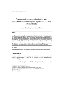 Idescat. SORT. Transmuted geometric distribution with applications