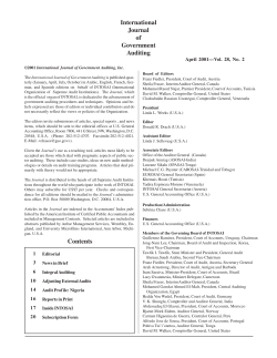 International Journal Of Government Auditing