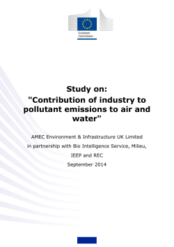 Study on: "Contribution of industry to pollutant emissions